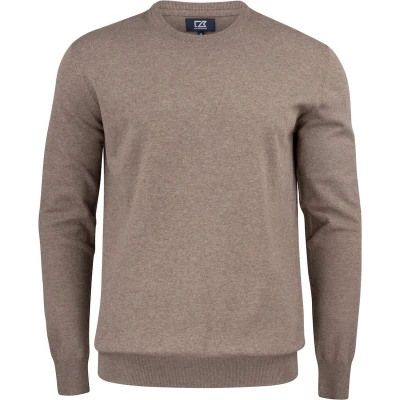 Afbeelding van Cutter &amp; Buck Oakville Crewneck Heren 355416 Nougat Mélange