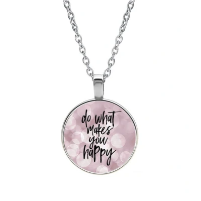 Afbeelding van Ketting Glas Do What Makes You Happy