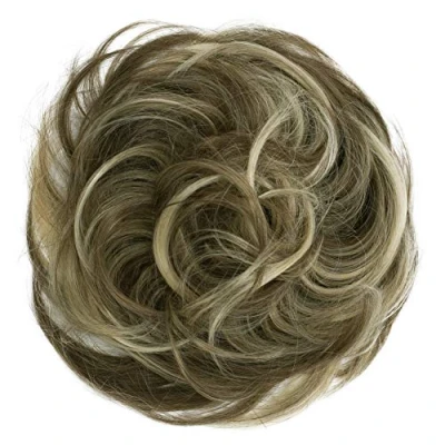 Afbeelding van CAISHA Haarstukje Haarwokkel Bruids Kapsel Opgestoken Volumineus Licht Golvend Knoet Bruin Blond Mix G38B