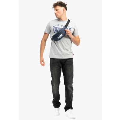 Afbeelding van Lonsdale Tshirt print, Heren, Maat: 3XL, Marl grey navy