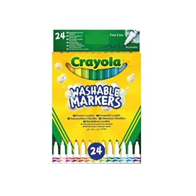 Afbeelding van Crayola Afwasbare viltstiften met Dunne punt, 24 stuks