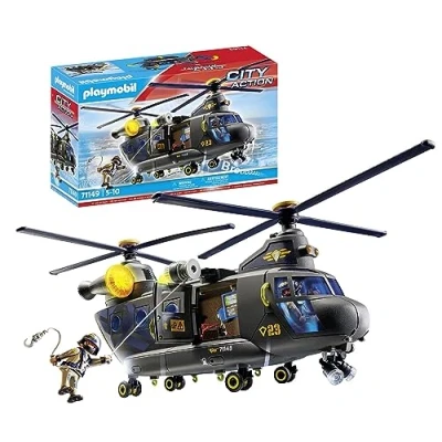 Afbeelding van Playmobil 71149 City Action Reddingshelikopter + Licht en Geluid