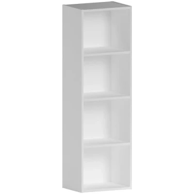 Afbeelding van Vida Designs Oxford 4 Tier Cube Boekenkast, Witte Houten Rekken Display Opslag Unit Kantoor Woonkamer Meubels