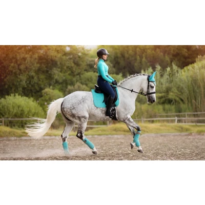 Afbeelding van Lemieux Unisex&#039;s ProSport Suede Dressuur Square zadelkussen, ijsblauw, groot