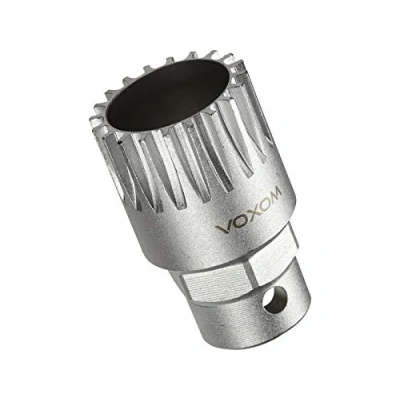 Afbeelding van Voxom Intern lagergereedschap opzetstuk WKl26 Shimano Cartridge en ISIS compatibel, CNC gefreesd, 718000068 gereedschap, zilver, één maat