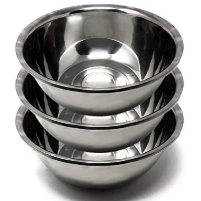 Afbeelding van Menax RVS Diepe Mengkom Slakom Set van 3 Ø 19 cm