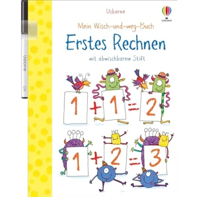 Afbeelding van Mein Wisch und weg Buch: Erstes Rechnen: mit abwischbarem Stift. Abwischbarer Stift ist nicht von allen Materialien entfernbar