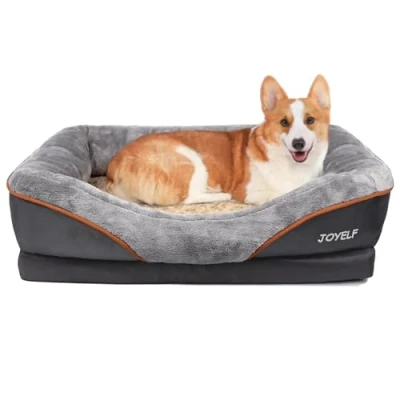 Afbeelding van JOYELF Medium Traagschuim Hondenbed, Orthopedisch Hondenbed &amp; Bank met Afneembare Wasbare Hoes en Piepend Speelgoed als Geschenk