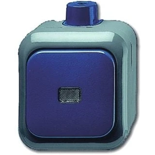 Afbeelding van Abb busch jaeger wdi thermoplast opbouw kruisschakelaar 16a 1 wip drukker basiselement complete behuizing steekklem ral5010 2cka001084a0805
