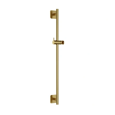 Afbeelding van HotBath Gal Verstelbare glijstang 100 cm Geborsteld Messing PVD GL311BBP
