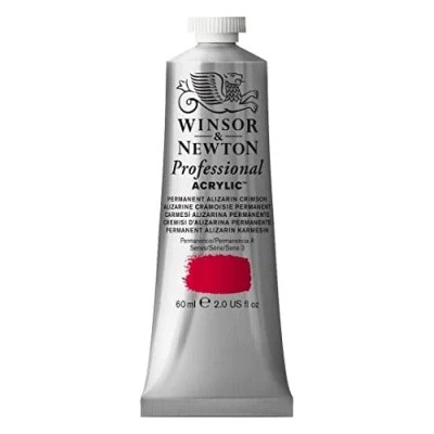 Afbeelding van Winsor &amp; Newton 2320466 Professionele acrylverf, hoge dekking, kunstenaarskwaliteit, lichtecht 60ml Tube, Permanent Alizarin Crimson