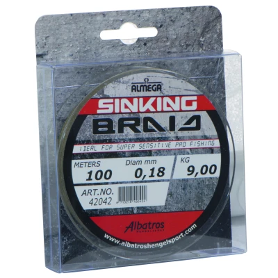 Afbeelding van Albatros Vislijn Almega Sinking Braid 100 m Hoofdlijn 0.18mm Allround