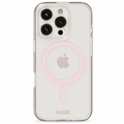 Afbeelding van Apple iPhone 16 MagSafe Hoesje Gerecycled kunststof Holdit Hardcase/Backcover Roze Telefoonhoesje