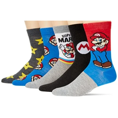 Afbeelding van Mario Heren 5 Pack Crew Sokken, Grijs Multi, 10 13, 13