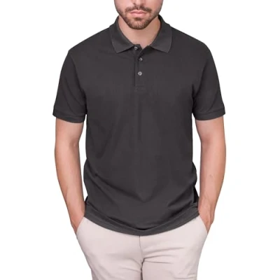 Afbeelding van Men&#039;s &#039;Performance&#039; Polo met korte mouwen Dark Grey 4XL