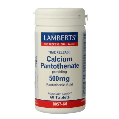 Afbeelding van Lamberts Vitamine B5 (calcium Pantothenaat) Time Release, 60 tabletten