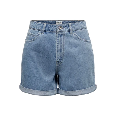 Afbeelding van ONLY ONLVEGA HW MOM DNM NOOS korte broek voor dames, lichtblauw denim, XL, blauw (lichtblauw denim), XL