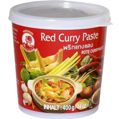 Afbeelding van yoaxia ® 3 pack [3x 400g ] rode currypasta / Red Curry Paste + een kleine gelukspoef houten poppetje