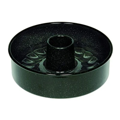 Afbeelding van Riess, 0485 022, taartvorm, 26 cm, 3 delig, klassiek bakvormen, hoogte 8,0 professionele bakvorm, email, zwart, met buisbodem, inductie