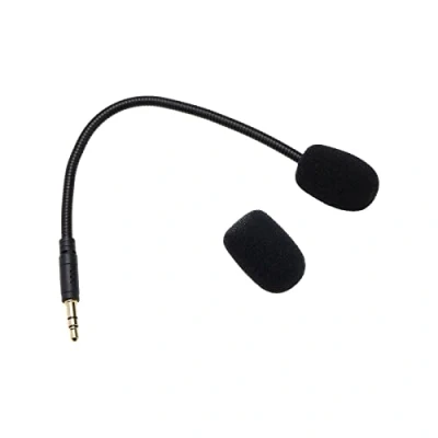 Afbeelding van VGOL 3,5 mm vervangende microfoon 19 cm verminderen ruis afneembaar compatibel met SteelSeries Arctis 1 bedrade draadloze gamingheadset zwart schuimhoes