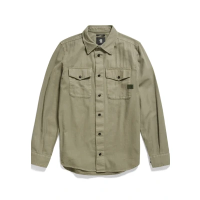 Afbeelding van G Star RAW slim fit denim overhemd Marine shamrock