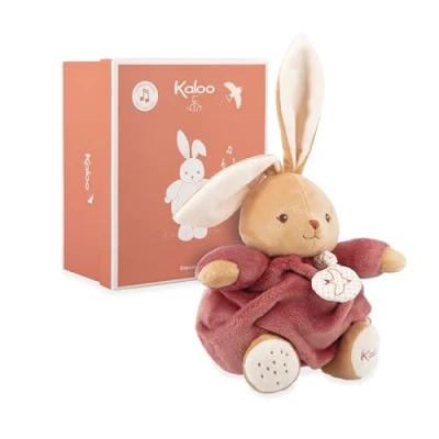 Afbeelding van KALOO Muziekkonijn 17 cm, superzacht pluche dier voor kinderen, schattige metgezel vanaf de geboorte, ideale maat kleine handen, geboortecadeau, K214010