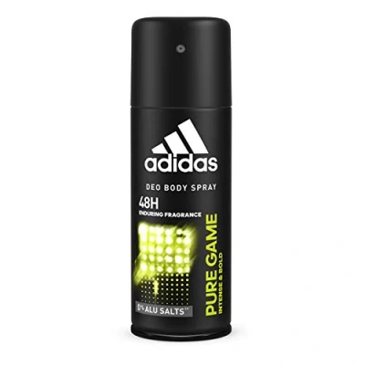 Afbeelding van adidas Pure Game Deos Body Spray voor heren, verpakking van 6 stuks (6 x 150 ml)