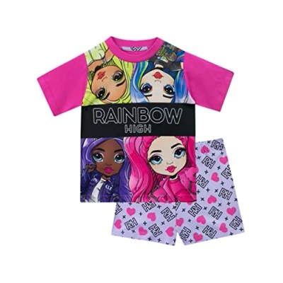 Afbeelding van Rainbow High Pyjama Meisjes Poppen Korte Set Veelkleurig 122