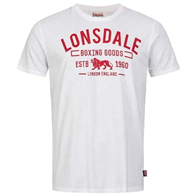 Afbeelding van Lonsdale Normale Passform Tshirt print, Heren, Maat: 3XL, White red