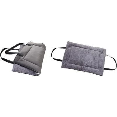 Afbeelding van Nobby 2 in 1 deken tas shanta donkergrijs 90 x 60 cm