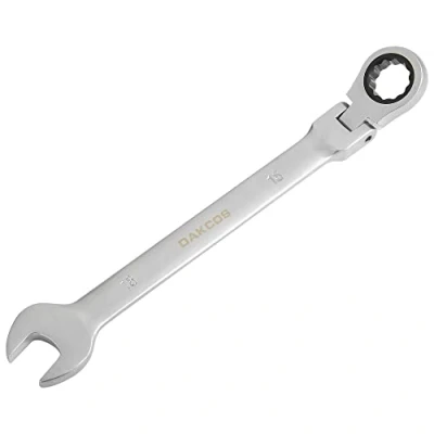 Afbeelding van DAKCOS Flexibele Hoofd Ratchet Combinatie Wrench Sleutel 18mm Chroom Vanadium Staal