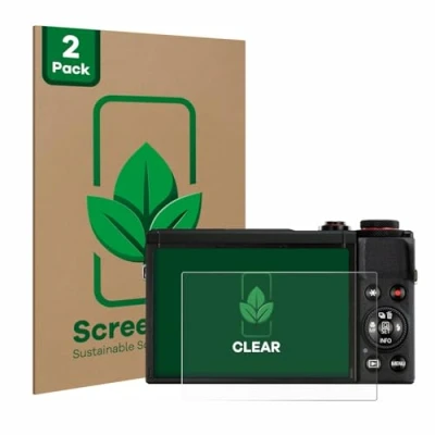 Afbeelding van ScreenLeaf Screenprotector voor Canon PowerShot G7 X Mark III Duurzame schermbescherming Folie Beschermfolie transparant (2 Stuks)