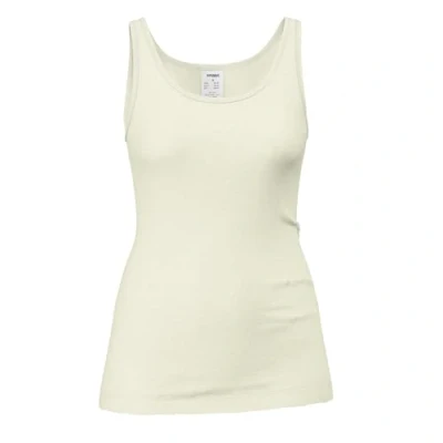 Afbeelding van HERMKO 40310 Dames okselhemd van wol/Tencel, naturel, XL