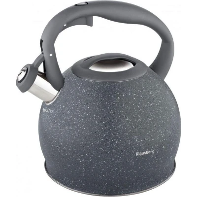 Afbeelding van Fluitketel 3 liter RVS Graniet grijs