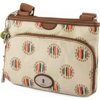 Afbeelding van Fossil dames schoudertas top zip sleutelvak dot design