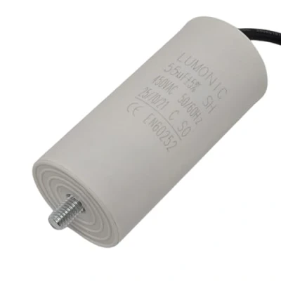 Afbeelding van Lumonic Startcondensator met Kabel 25cm I 55µF 450V 45x100mm 55uF Motorcondensator kunststof behuizing Bedrijfscondensator voor pompen,