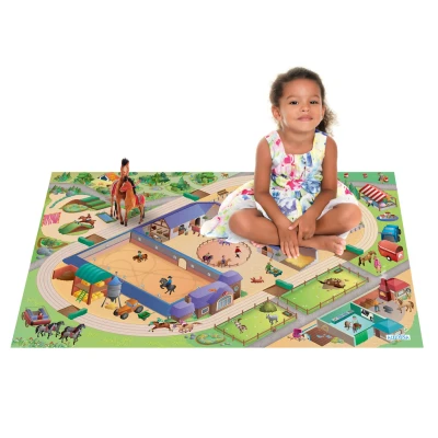 Afbeelding van Achoka Speelkleed Paarden Manege, 100x150cm