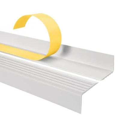 Afbeelding van Quest Zelfklevend profiel voor trapranden 40x25mm ND Antislip beschermprofiel van PVC Wit, 90cm