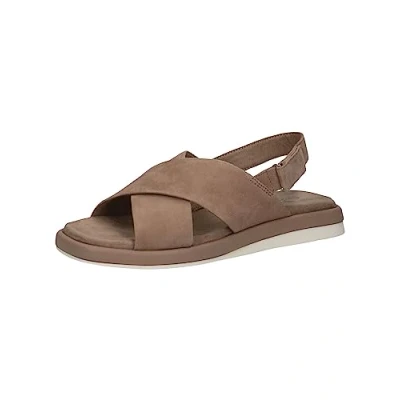 Afbeelding van Caprice Sandalen, Dames, Maat: 39, Cement suede Veloursleer