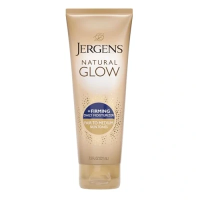 Afbeelding van Jergens Natural Glow verstevigende vochtinbrengende crème voor dagelijks gebruik, bleke tot gemiddelde huidskleur, 220 ml