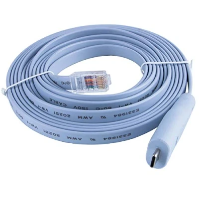 Afbeelding van FTDI USB C Type naar RJ45 RS232 Console Router Seriële Kabel voor Cisco/Huawei Laptop (12ft)
