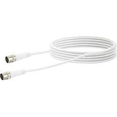 Afbeelding van Schwaiger Antenne, Satelliet Aansluitkabel [1x F quickstekker 1x quickstekker] 5.00 m 10 dB Viervoudig afgeschermd Wit