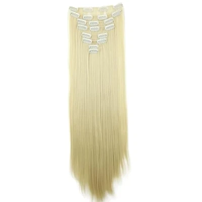 Afbeelding van CAISHA XXL 50cm 8 Delige Set CLIP IN EXTENSIONS Haarextensies Haarstukje Glad Lichtblond CES203