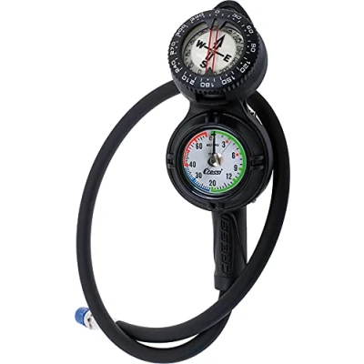 Afbeelding van Cressi Console Cpd3 Compass+Pressure+Depth Gauge M/Bar Duikconsole 3 instrumenten, Duikkompas + manometer BAR MT dieptemeter