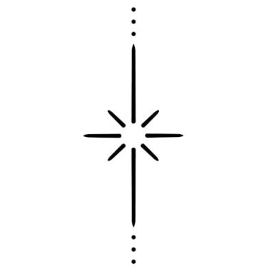 Afbeelding van Inkster® Sterrenkruis tatoeage Tijdelijke met EU cosmetisch certificaat waterdicht + veganistisch Revolutionaire tattoo van 2 weken