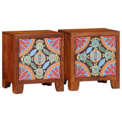 Afbeelding van vidaXL Nachtkastje 2 st 40x30x45 cm massief acaciahout