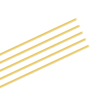 Afbeelding van iMeistek 2 mm messing staaf, 350 lengte metaal massief rond staaf voor grijppennen RC modellen DIY Crafts (5 stuks)