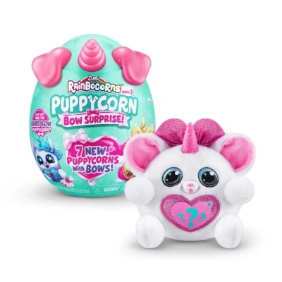 Afbeelding van Rainbocorns Puppycorn Bow Surprise, Series 3, Pinky the Chihuahua Collectible Plush 5 lagen verrassingen, schil en onthullen hart, stickers, slijm, leeftijd 3+ (Chihuahua)