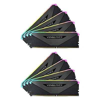 Afbeelding van Corsair CMN256GX4M8Z3200C16 VENGEANCE RGB RT 256GB (8x32GB) DDR4 3200 (PC4 25600) C16 1.35V Desktop Memory,8 x 32GB,Zwart