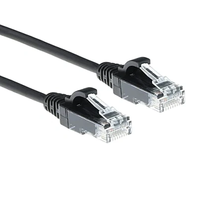 Afbeelding van Netwerkkabel Cat6 U/UTP 0.5 meter (100% koper, LSZH, Slimline, Zwart)